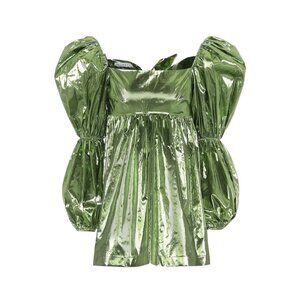 Rejina Pyo Kayla Gathered Lamé Top NWT size US 6